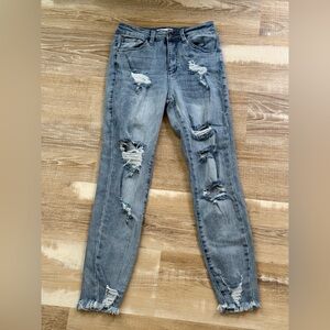 Nature Denim Distressed Blue Jeans